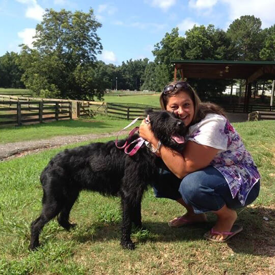 Alissa Hawkins with dog