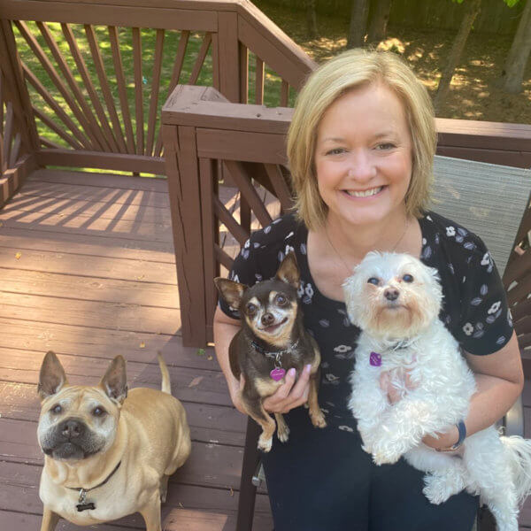 Christi Howard with dogs