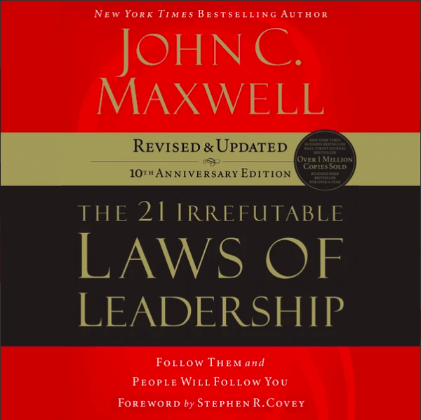 Cover image of a top leadership book - John C. Maxwell's Laws of Leadership book
