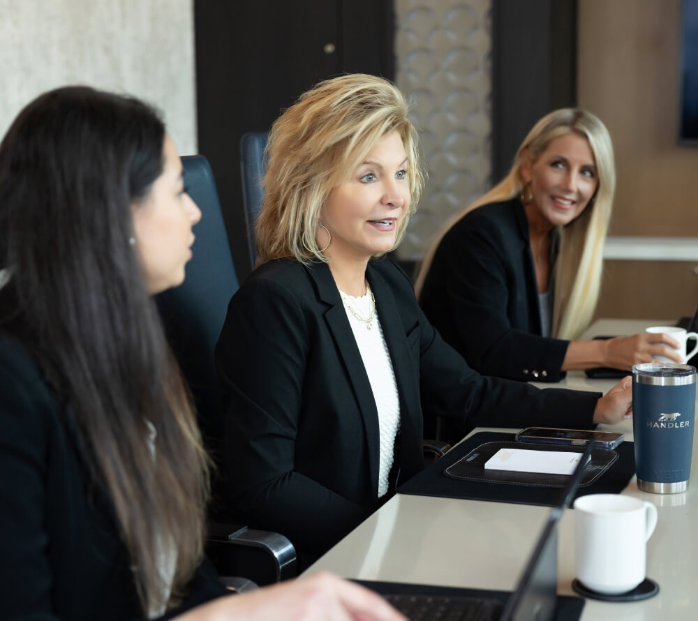 Christi speaking at a meeting